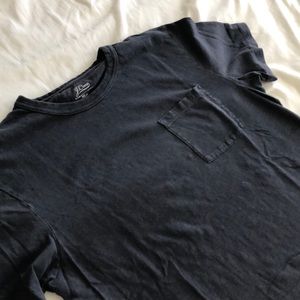 J. Crew Garment-Dyed Navy short sleeve w/ Pocket